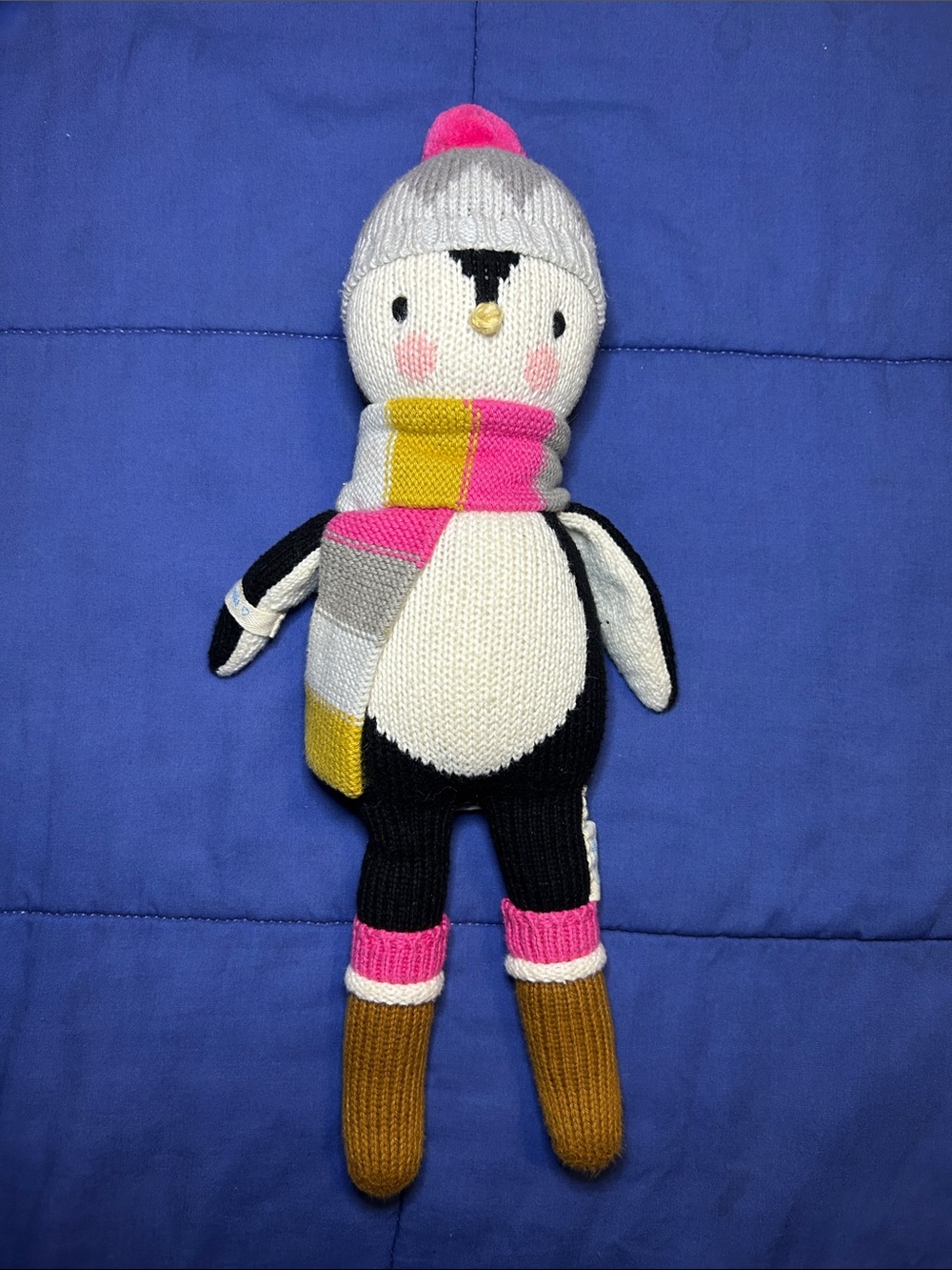 Cuddle + Kind Aspen the Penguin Plush Knit Doll 14"